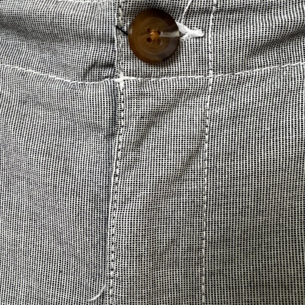 L.O.G.G. H &M Women Chino Pants Blue/White fine striped Straight Leg Size 12 - Picture 4 of 10